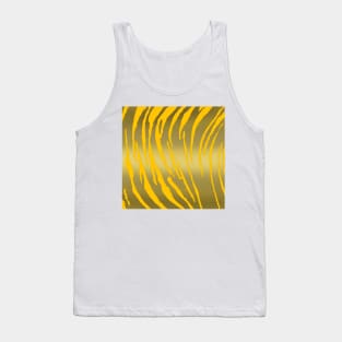 Gold Tiger Stripes Yellow Tank Top